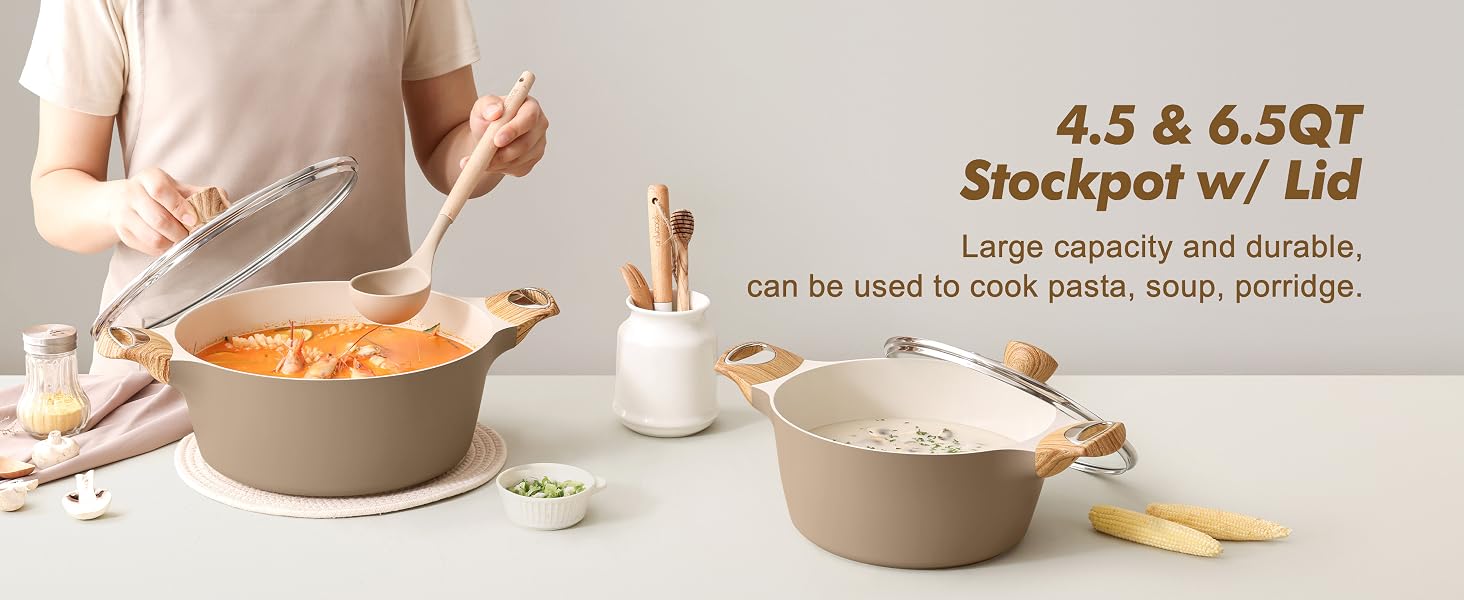 ceramic cookware set pots and pans set non stick induction cookware
