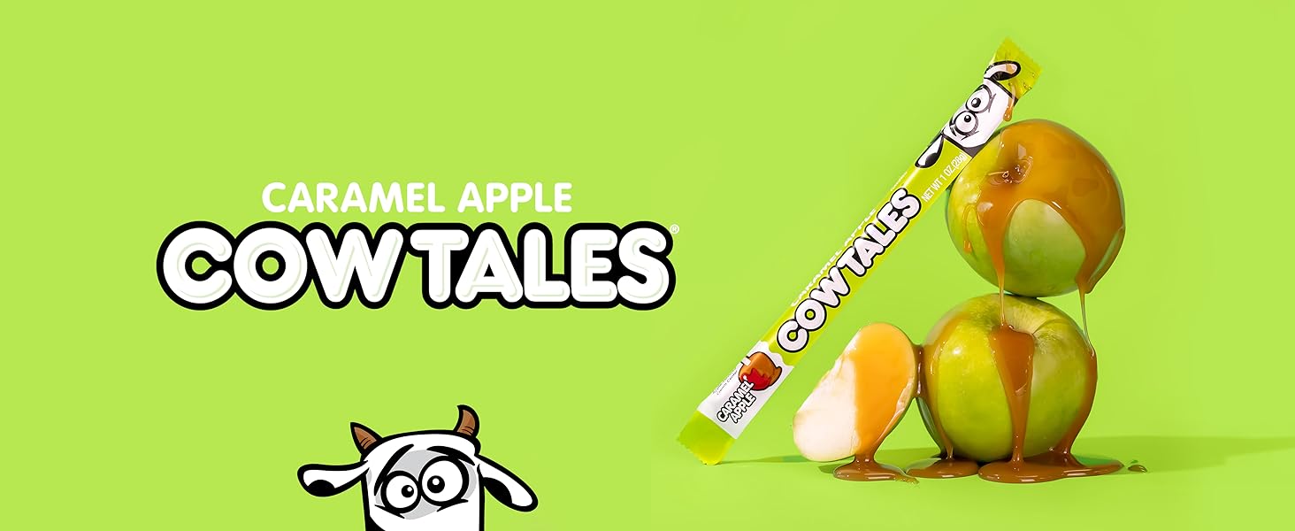 cow tales caramel apple candy sticks nostalgic candies fall flavored candy apple filling apple candy