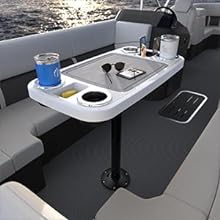 boat table, pontoon boat table, pontoon table, marine table, marine boat table