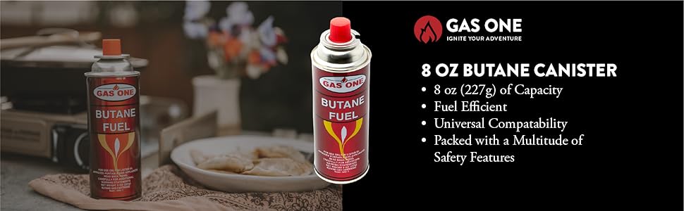 Butane Canister GAS-1 8 oz Butane Canister Camping Fuel Butane Camping Fuel