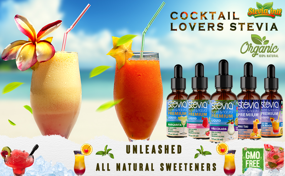 UNLEASHED NATURAL REFRESHING DRINKS | 5 FLAVORS OF COCKTAIL STEVIA
