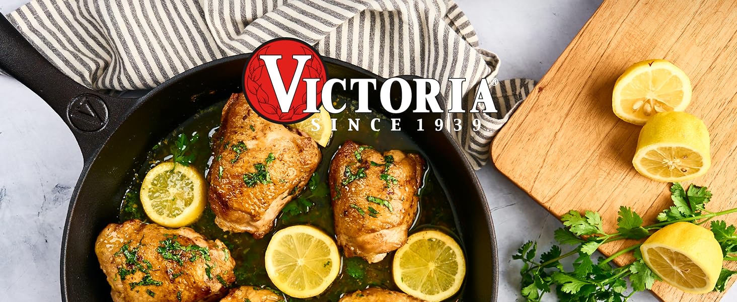 A cast-iron skillet pan cooking chicken