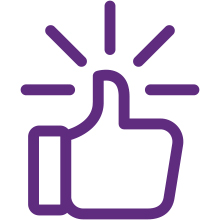 thumbs purple