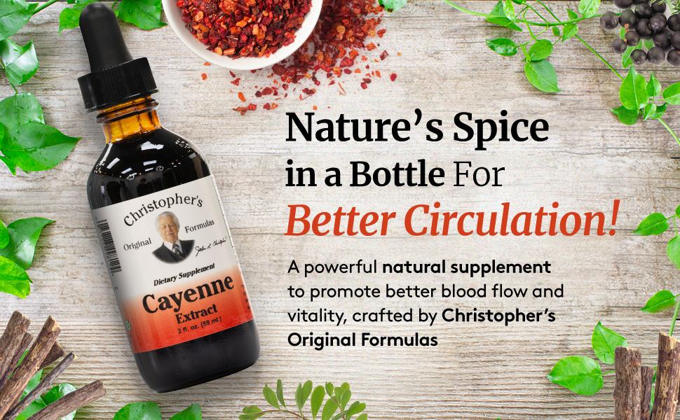 Christopher's Cayenne Extract - Nature's Spice in a Bottle for Better Circulation