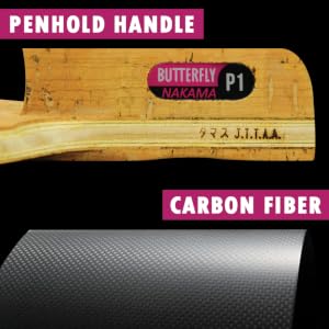 Butterfly Nakama P-1 Japanese Penhold Ping Pong Paddle