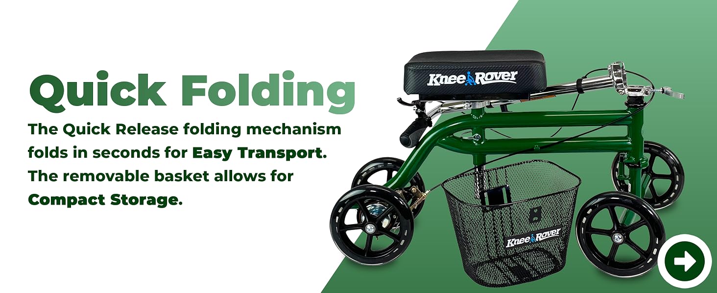 Leg scooter kneeling injury lightweight strong support light weight folding foldable compact design