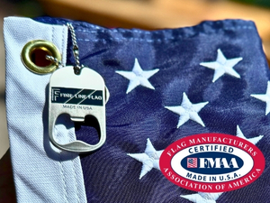 Fine Line Flag brand logo – FMAA Certified Logo Made in USA American flag company