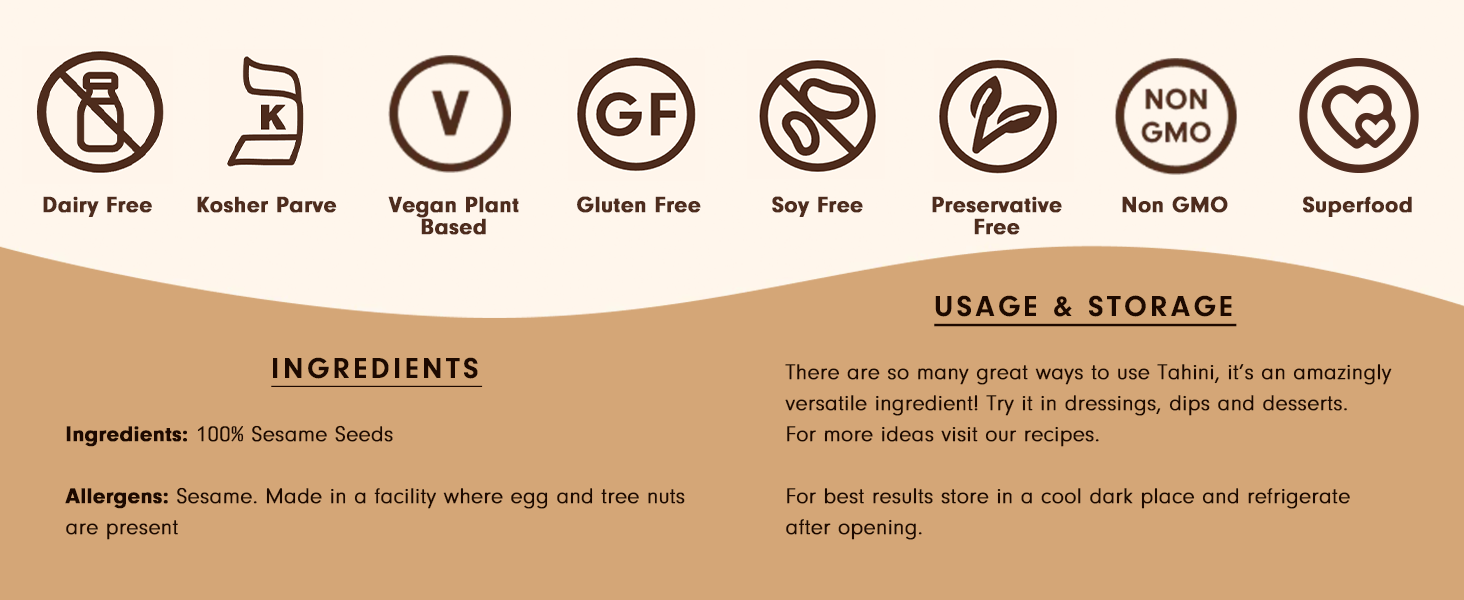 Joyva Sesame Tahini Ingredients