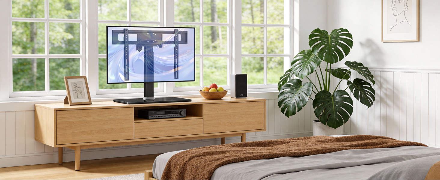 xinyao motorized tv pedestal mount adjustable height with remote for bedroom