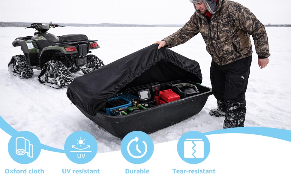 Winter Sled Travel Cover Jet Ice Fishing shelter hunting Camping organizer gear