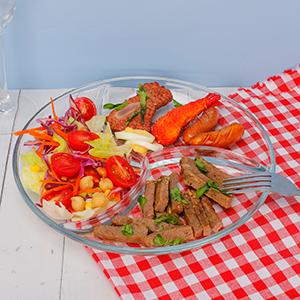 divided ceramic plate, glass salad bowls, tempered glass bowls, salad mixing bowl, bread tray