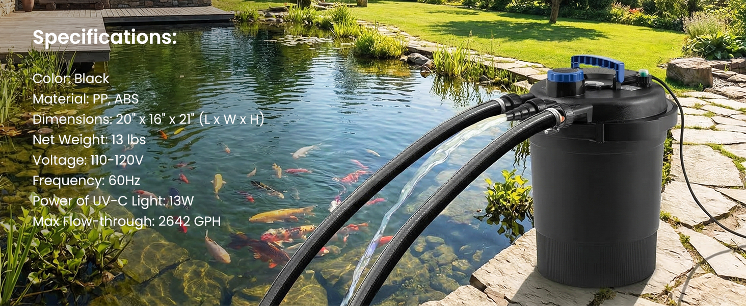 HAPPYGRILL Pond Filter