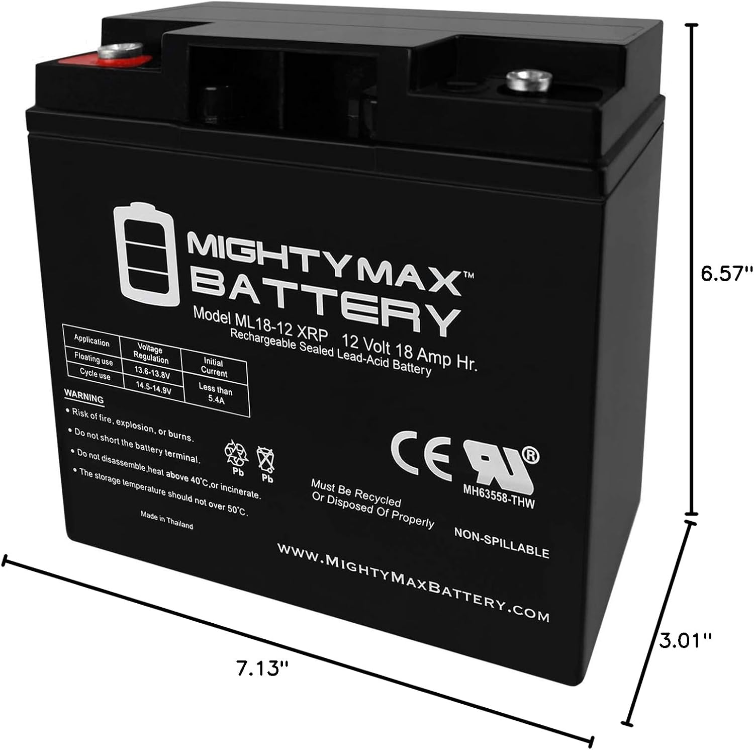 Mighty Max Battery 12V 18AH SLA Replacement Battery for Generac Generator