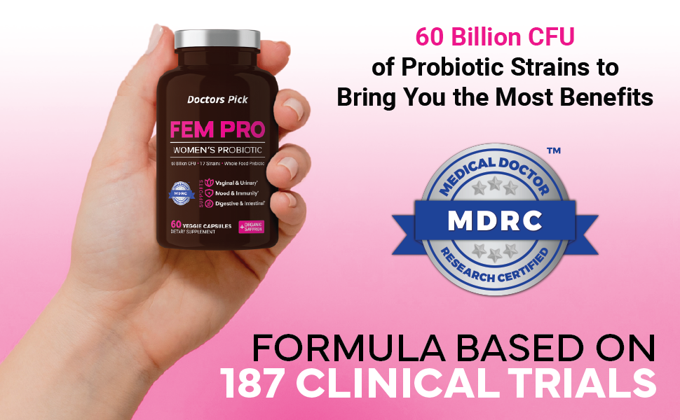 dr formulated approved doctor 60 billion cfu bacterial vaginosis treatment ph balance fem pro uti