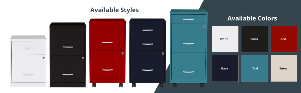 available styles and colors