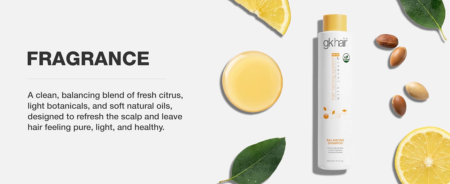 balancing shampoo with gentle fragrance