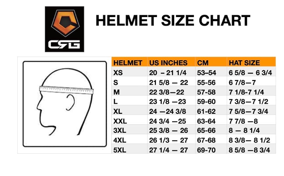 Helmet Size Chart