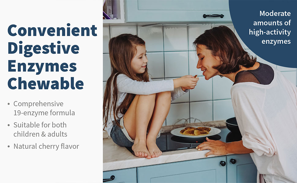 Convenient digestive enzymes chewable