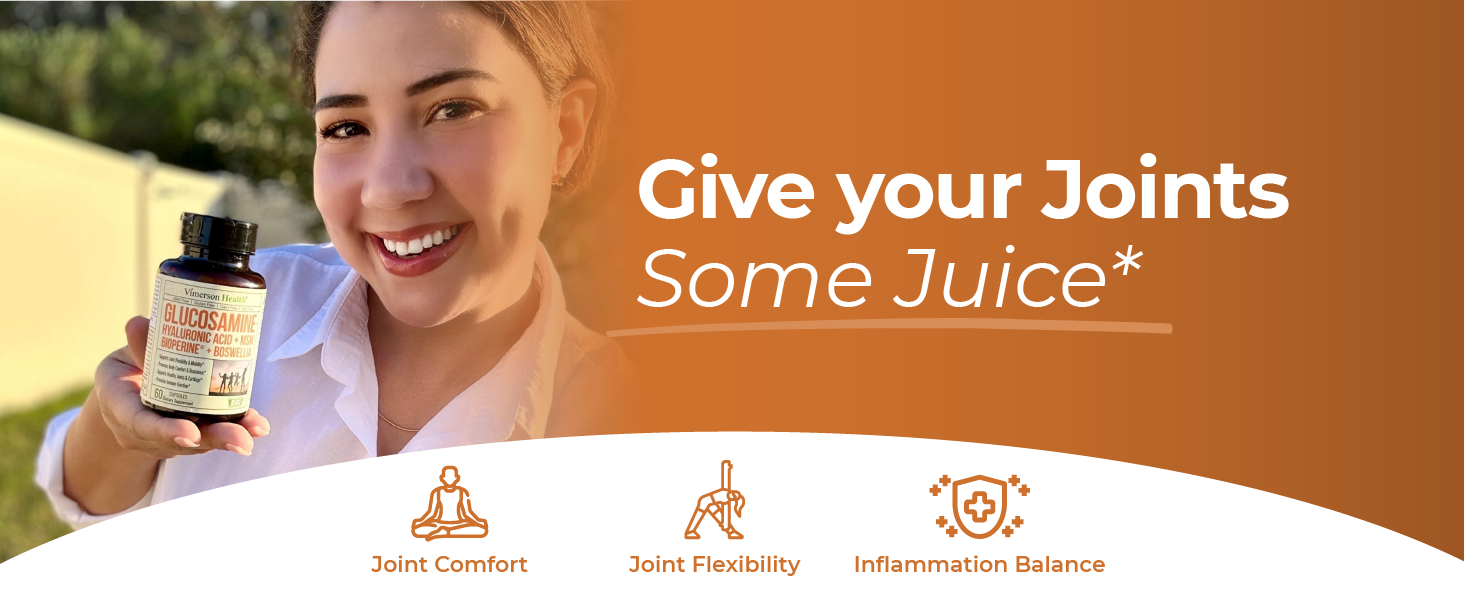 hyaluronic acid supplements, joint comfort, joint flexibility, inflammation balance, glucosamine