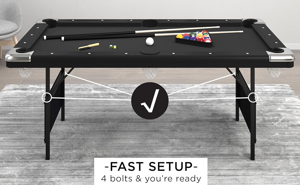 Trueshot Folding Billiard Table - Space Saving
