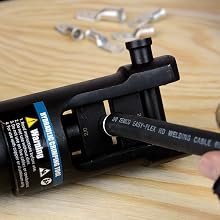 how to use crimper step 3 pump the handle until resistance on cable is felt