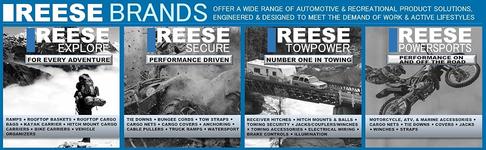 Reese Explore Hitch Mount Tray Carrier Heavy Duty Automotive Car Suv Van Truck Pro Series