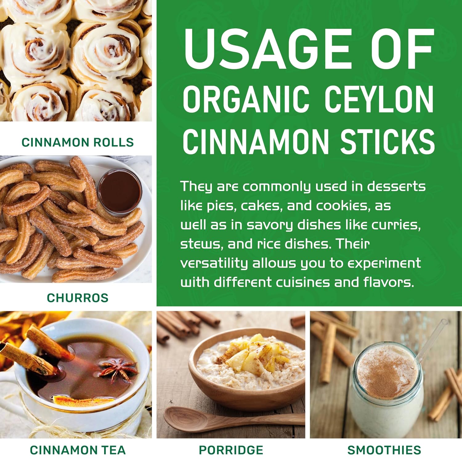 Organic Ceylon Cinnamon Sticks 7 Ounce Bag from Sri Lanka | Raw, Vegan, Non-GMO | ~45 sticks, 3 inch, Fair Trade, Gluten Free by Jiva Organics