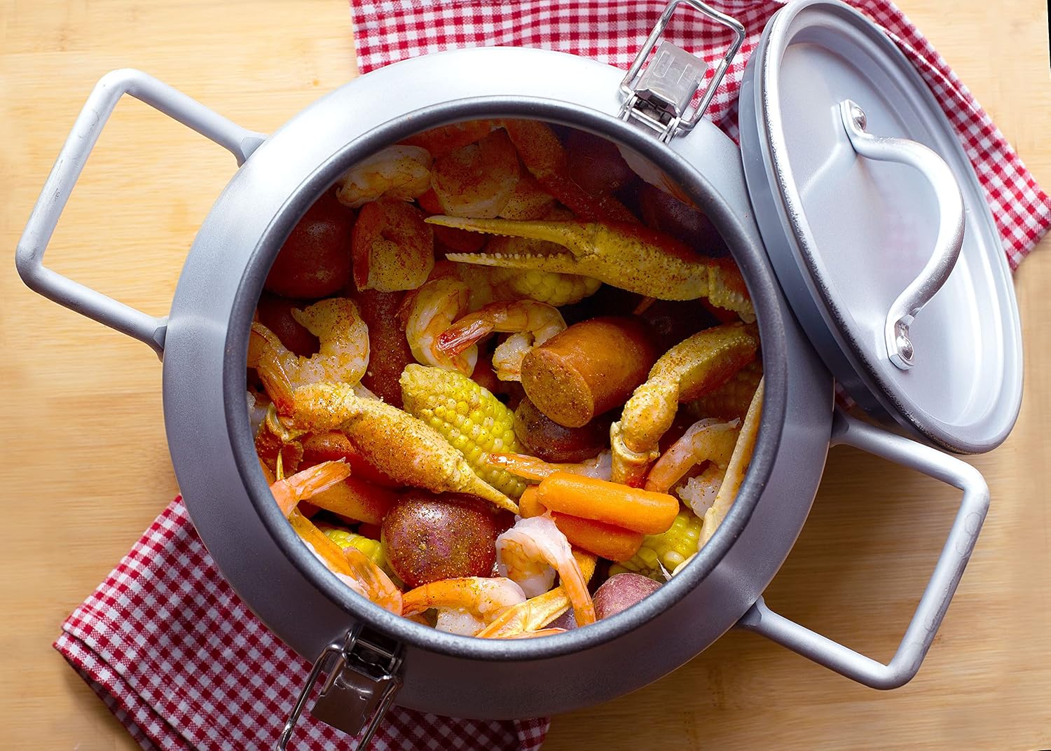 CanCooker Junior Convection Steam Cooker | 2 Gallon | Feeds Up to 10 People | Includes Lid Travel Bag & Recipe Book | Non Stick Coating