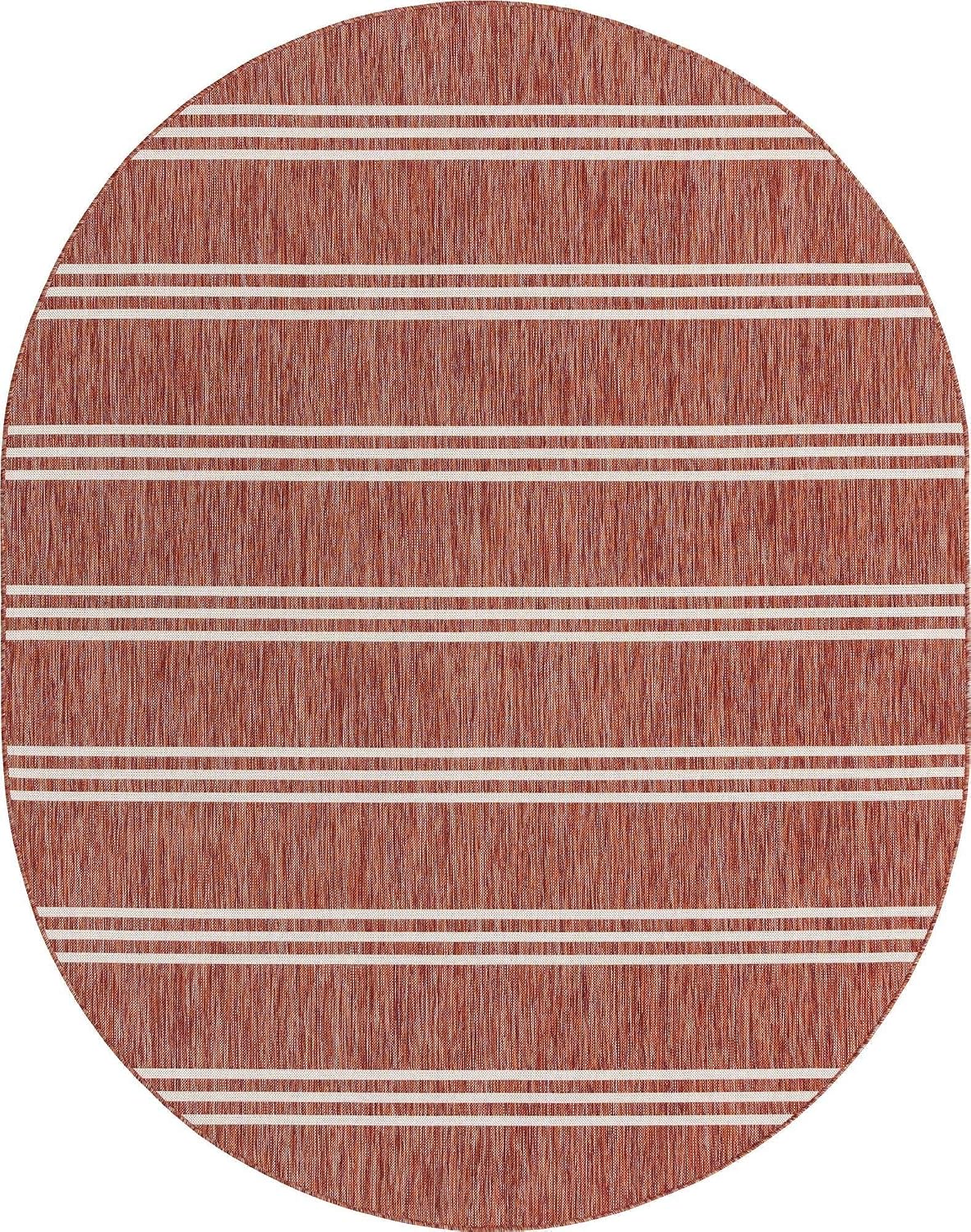 Unique Loom Outdoor Collection Area Rug - Anguilla (9' x 12' Rectangle, Blue/ Ivory)