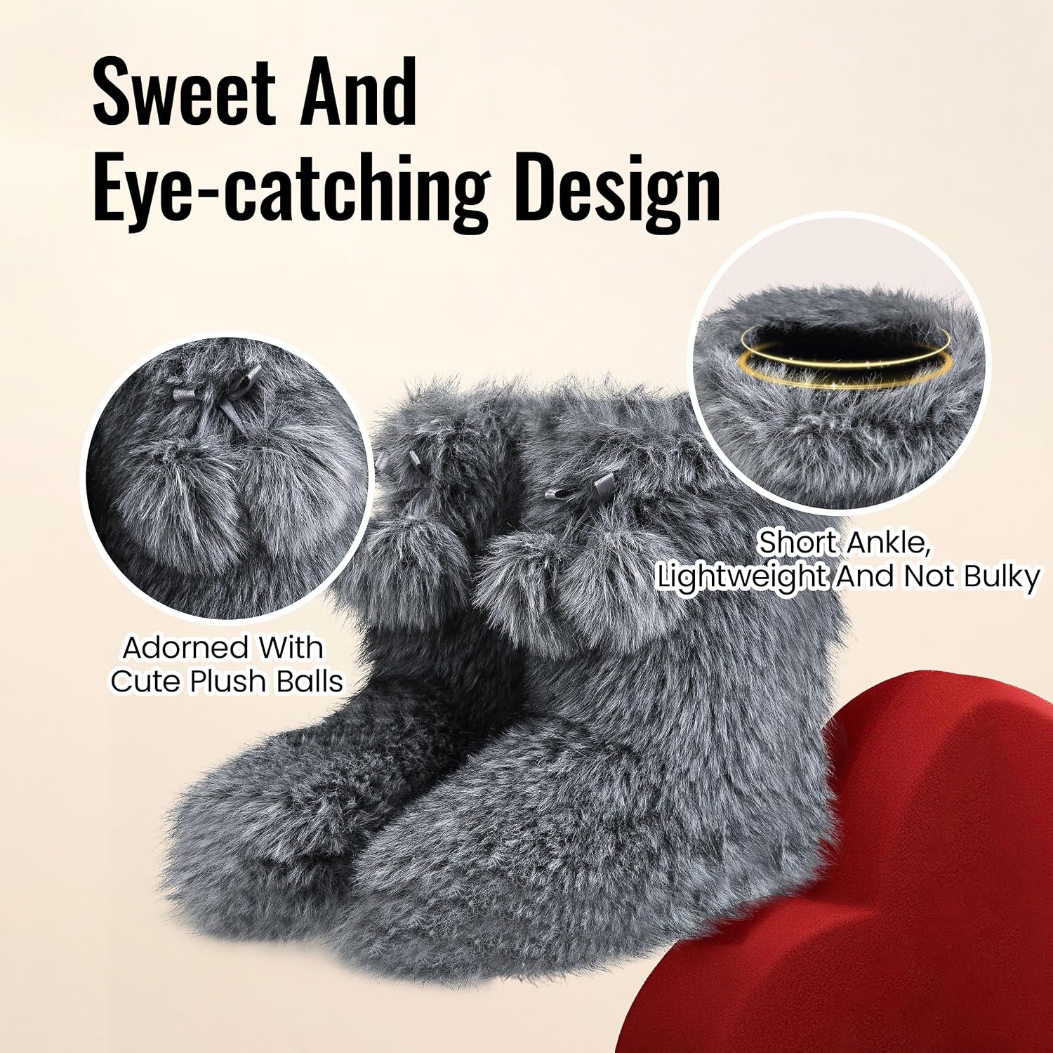 Home Slipper Women's Soft Fleece Plush Warm Indoor House Slipper Boots Shoes