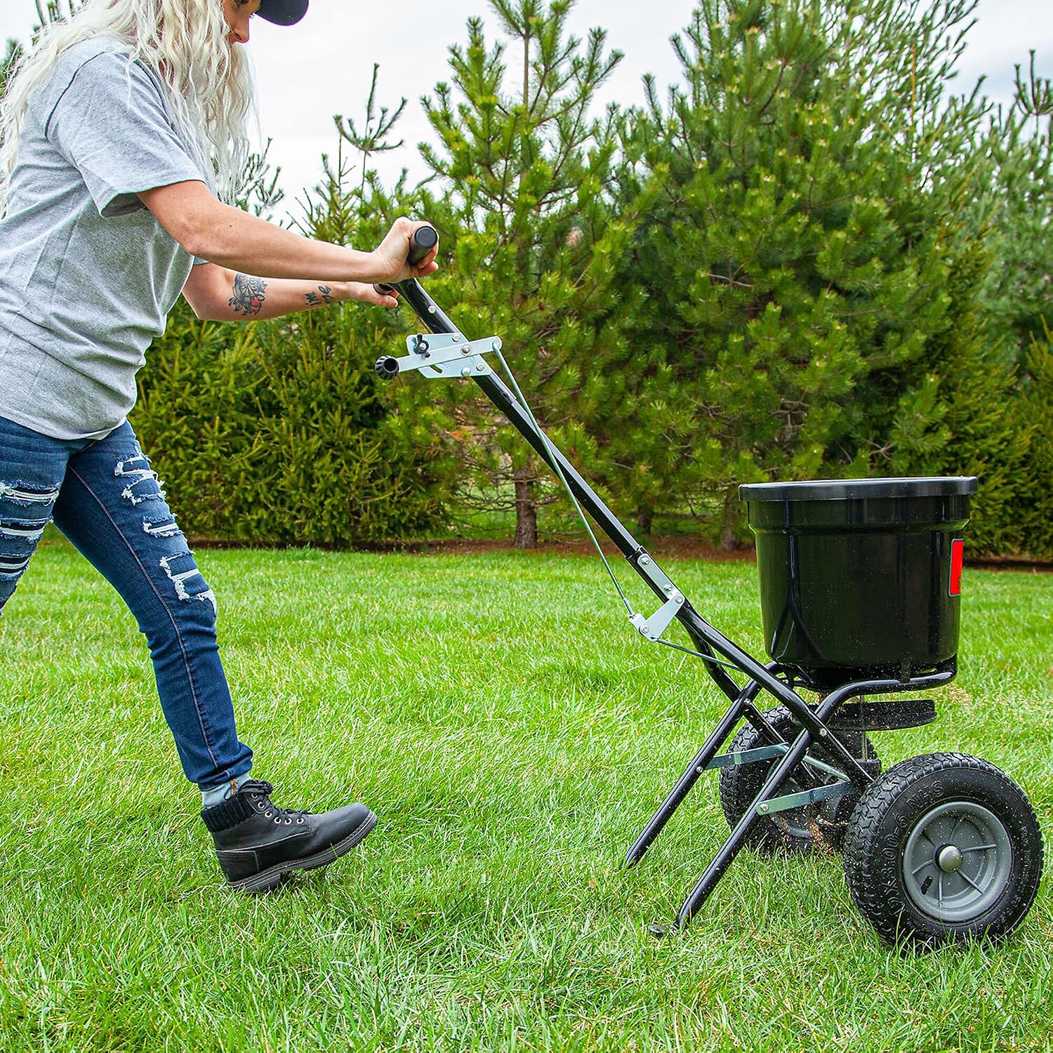 Brinly-Hardy 50 lb. Capacity Push Broadcast Spreader P20-500BH
