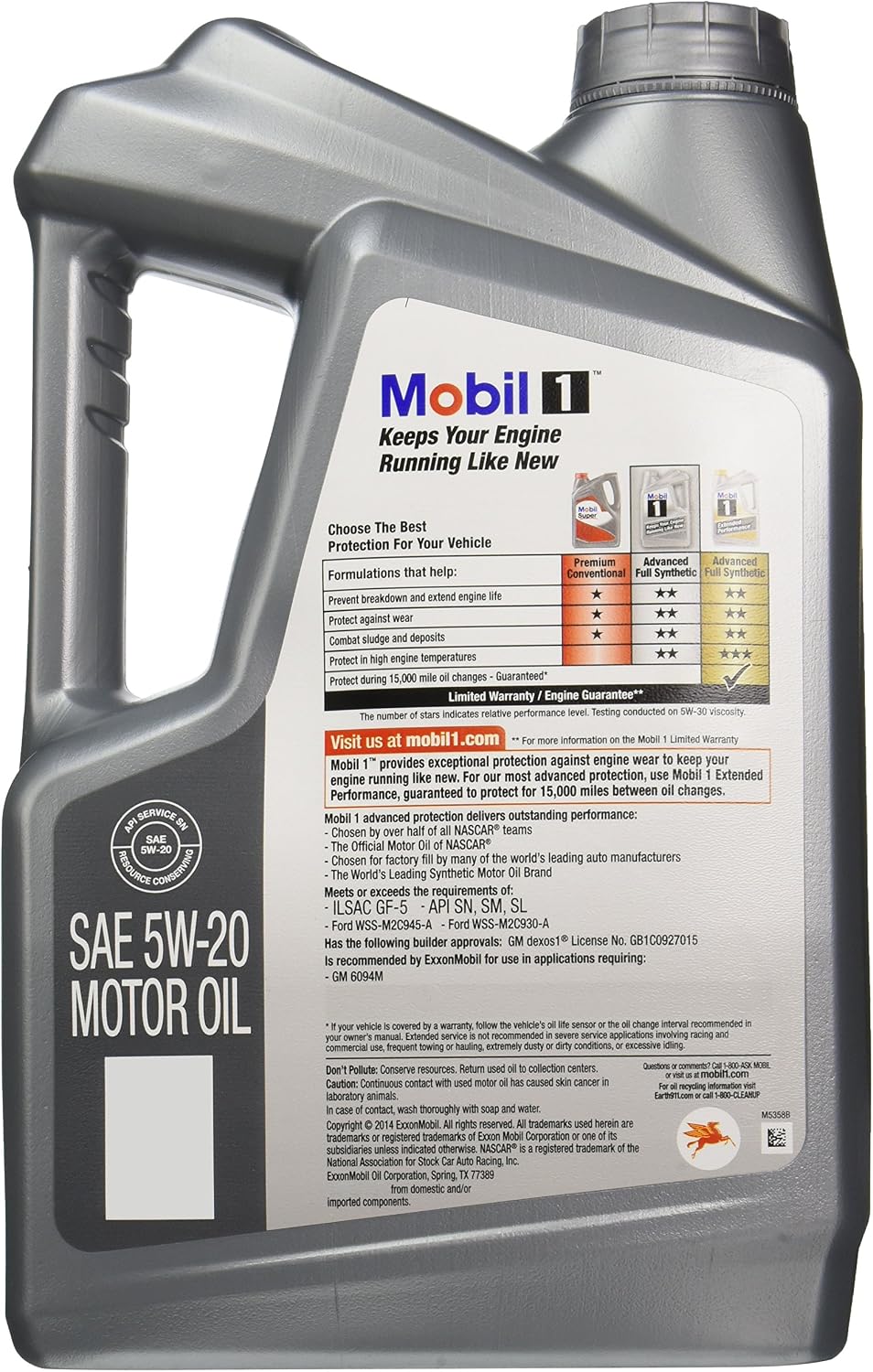Mobil 5QT 5W20 Syn Oil