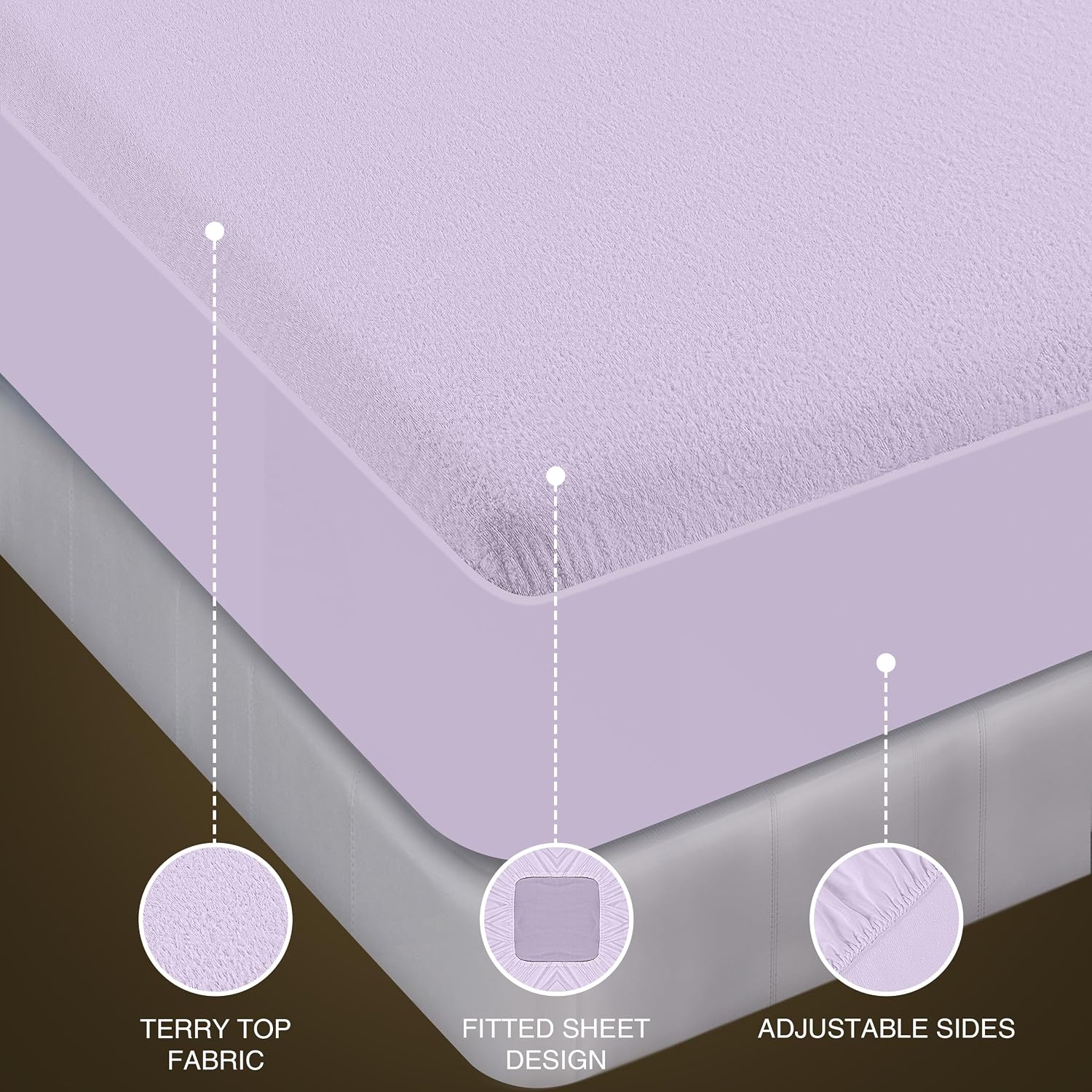 Waterproof Queen Size Mattress Protector fits Upto 17" deep Mattresses | Utopia Bedding 200 GSM Soft & Breathable Mattress Cover, Dirt-Proof, Noiseless, Machine Washable Fitted Sheet Style, White