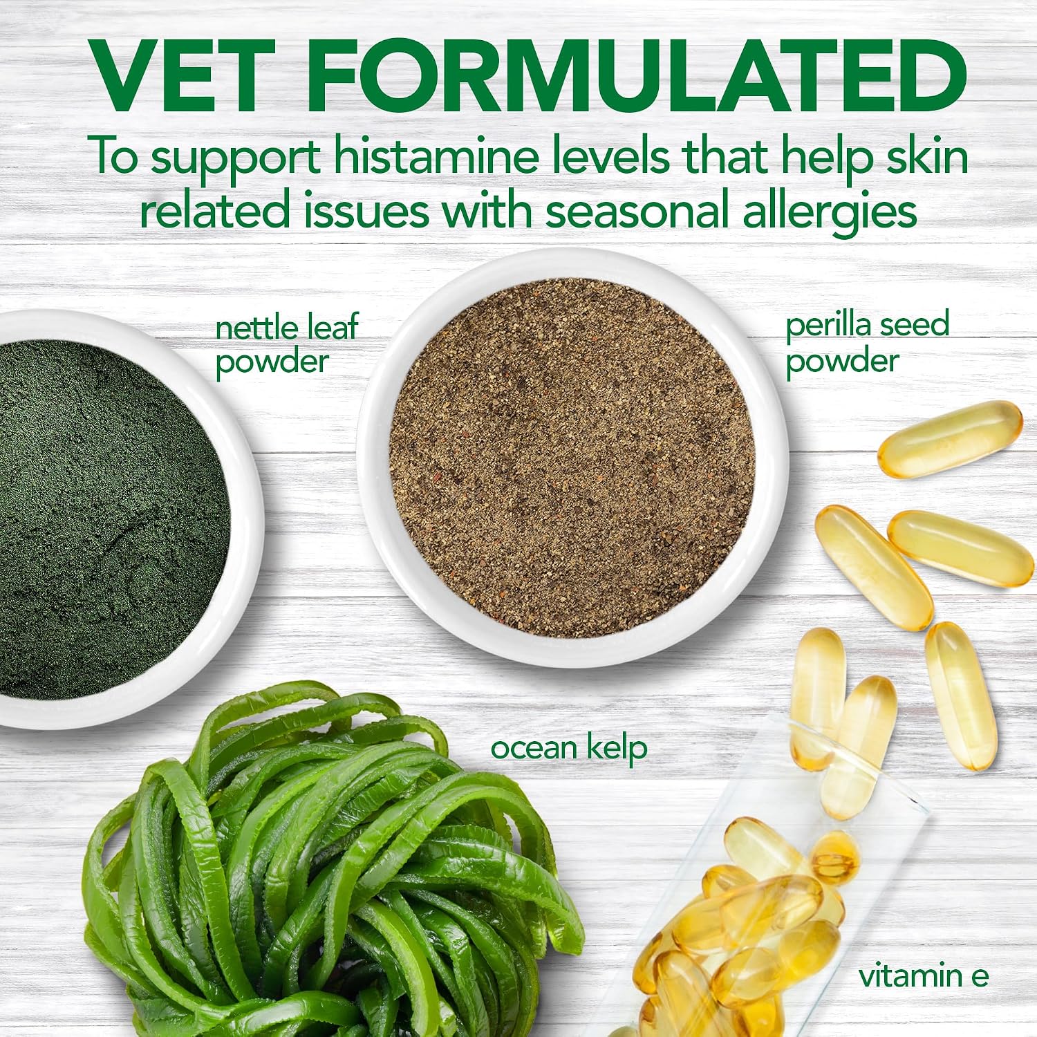 Vet's Best Seasonal Allergy Chewable Tablets for Dogs, Soothes Dog, 60ct | Seasonal Allergy Relief Tablets, Helps Soothe Itchy Skin