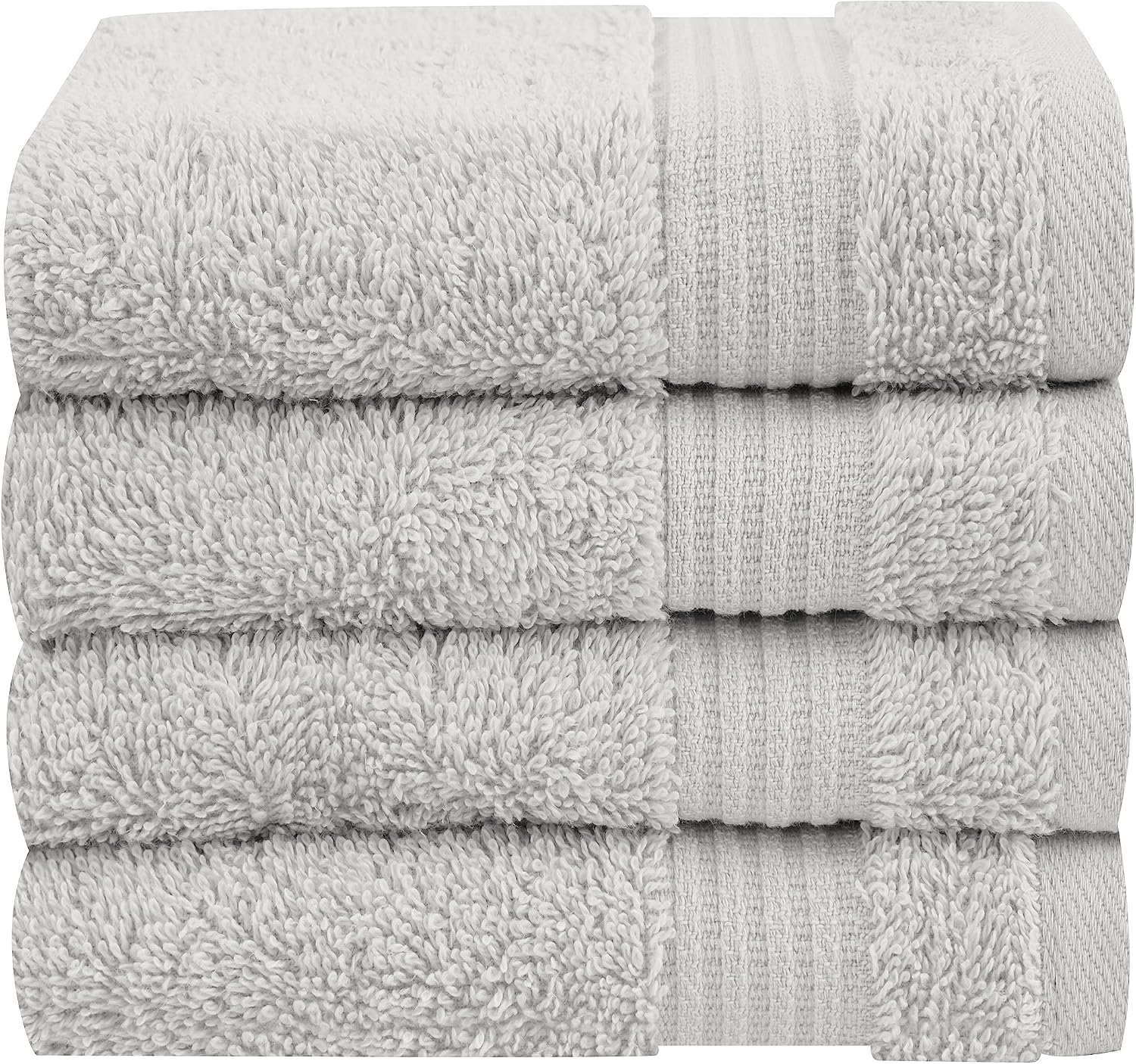 Cotton Paradise Towel Set of 6, 2 Bath Towels, 2 Hand Towels and 2 Washcloths Towels for Bathroom Sets, Smoke Gray