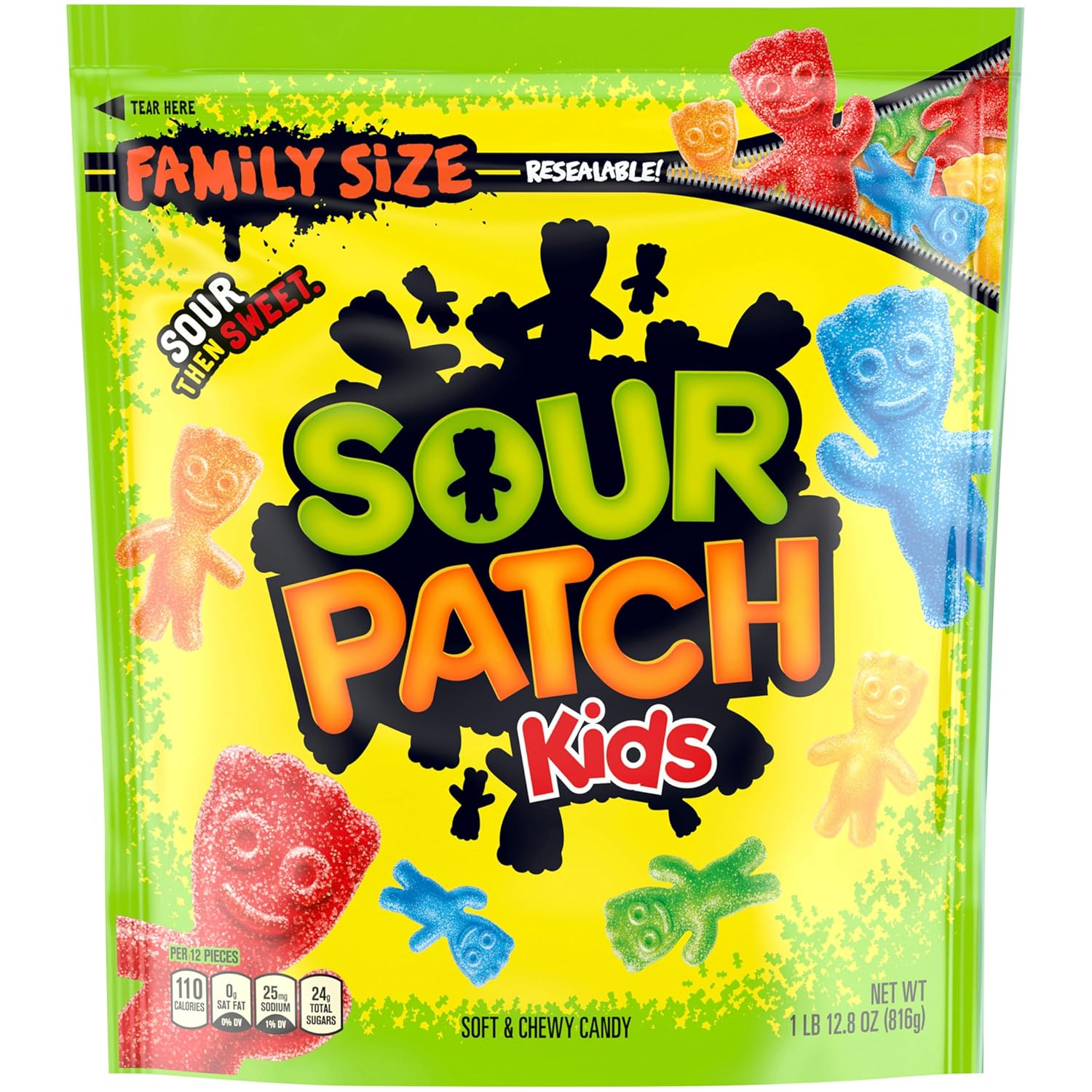 SOUR PATCH KIDS & SWEDISH FISH Soft & Chewy Gummy Candy Variety Pack, 15 ct