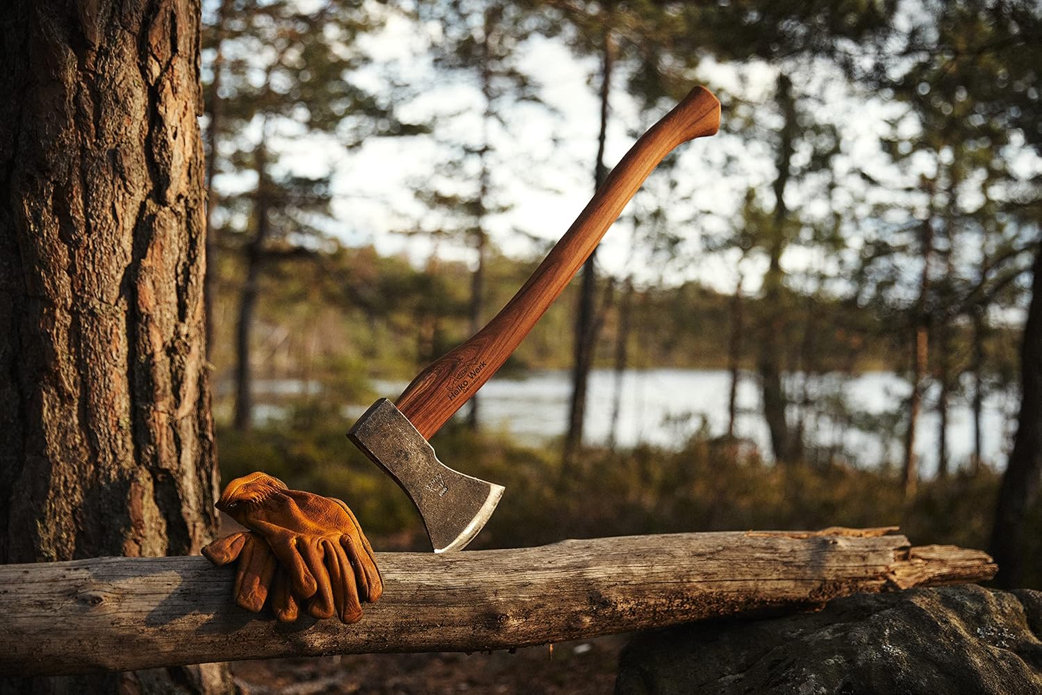1844 Helko Werk Germany Traditional Hessen Woodworker Felling Axe (13563) | Made in Germany Hand Forged Felling Axe and Cutting Forest Axe for Felling Trees Head 2-3/4 lbs, Handle 28 inches