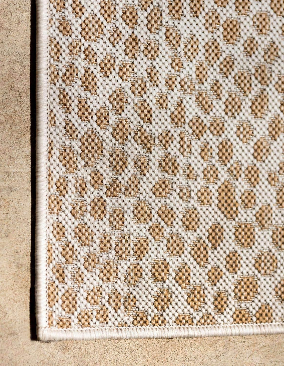 Unique Loom Outdoor Collection Area Rug - Cape Town (9' x 12' Rectangle, Blue/Ivory)