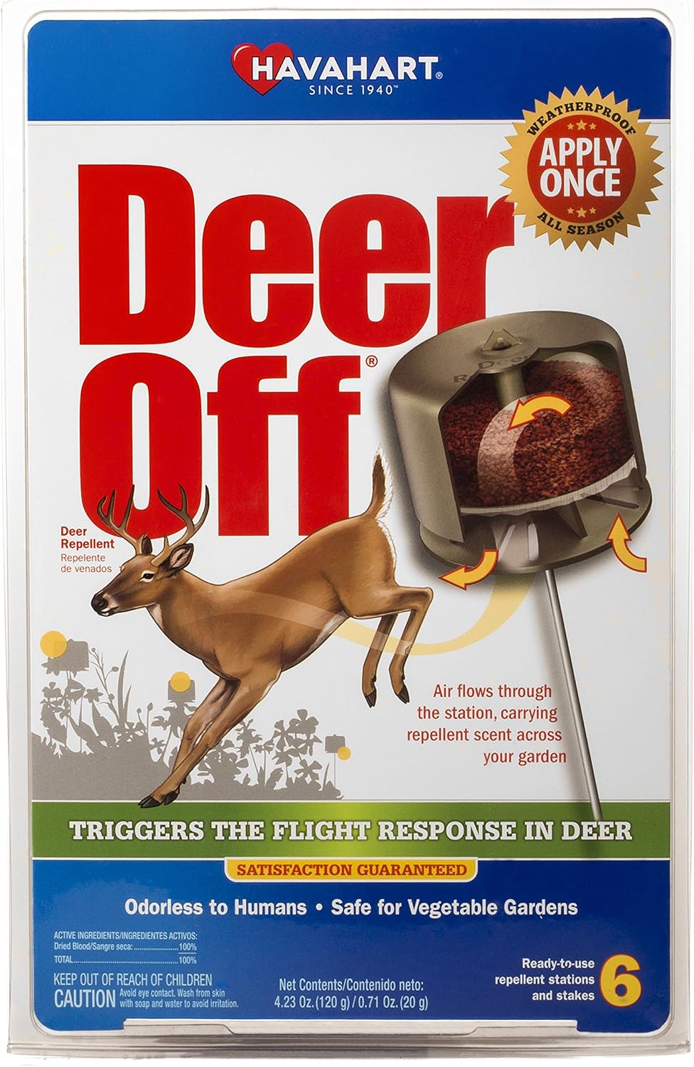 Havahart DO5600-6 Deer Off Weatherproof Deer Repellent, 6-Pack