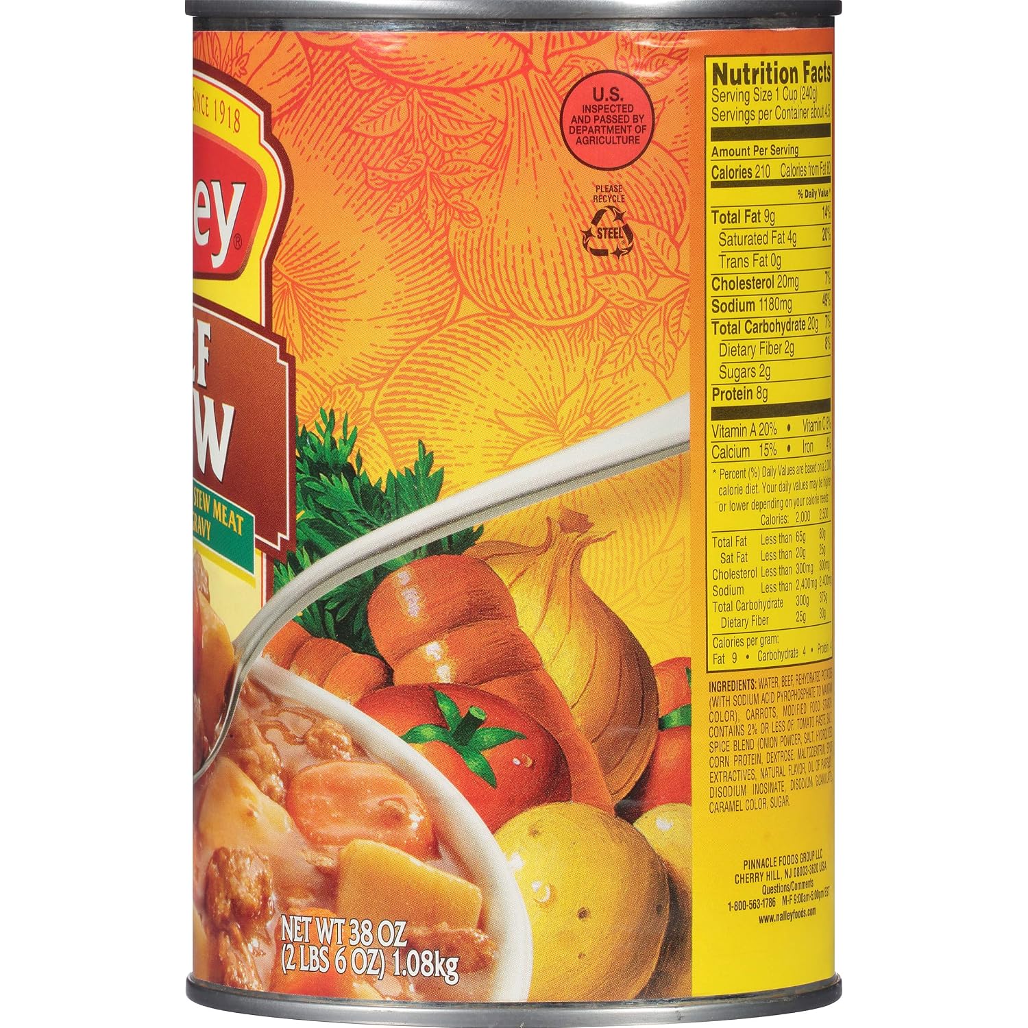 Nalley Big Chunk Beef Stew, 38 Ounce