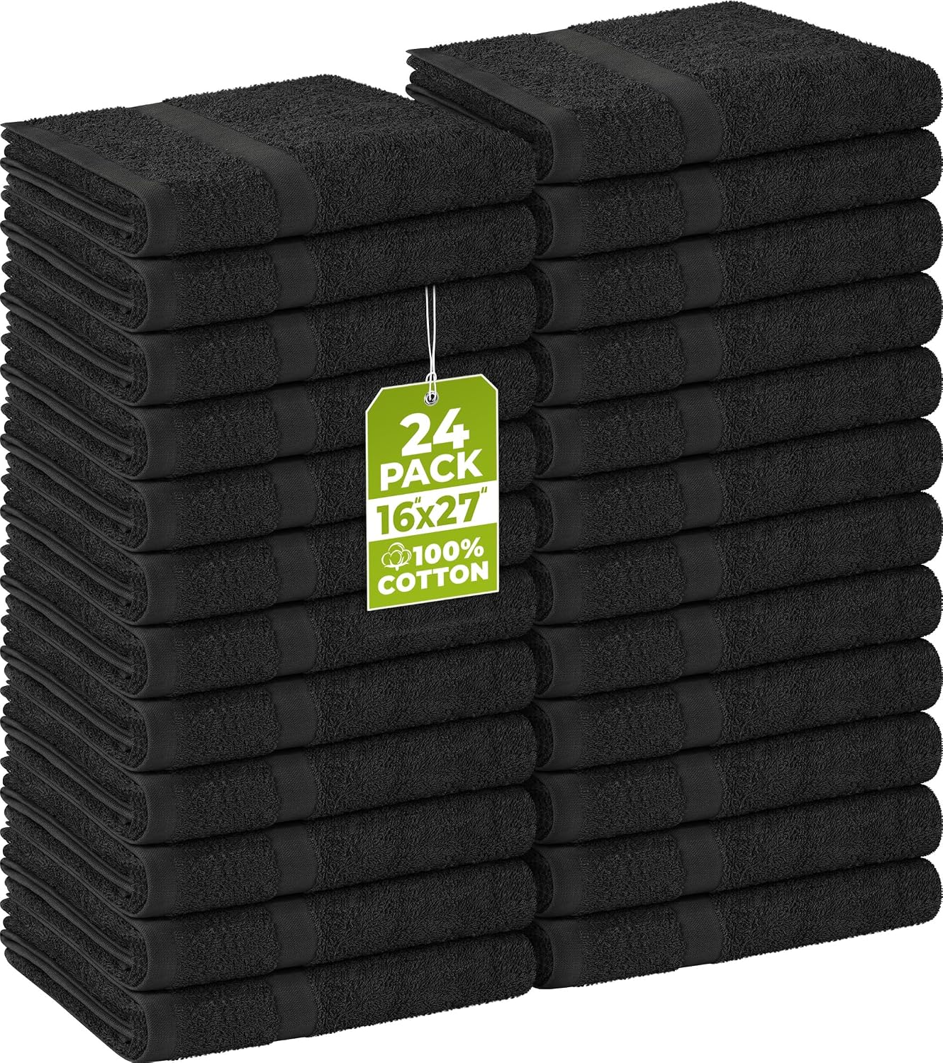 Utopia Towels Salon Towels, Pack of 24, 16x27 in, 100% Cotton, White | Highly Absorbent Lightweight Cotton Salon Towels for Hand, Gym & Beauty Care - Soft, Ideal for Spa & Home Hair Care