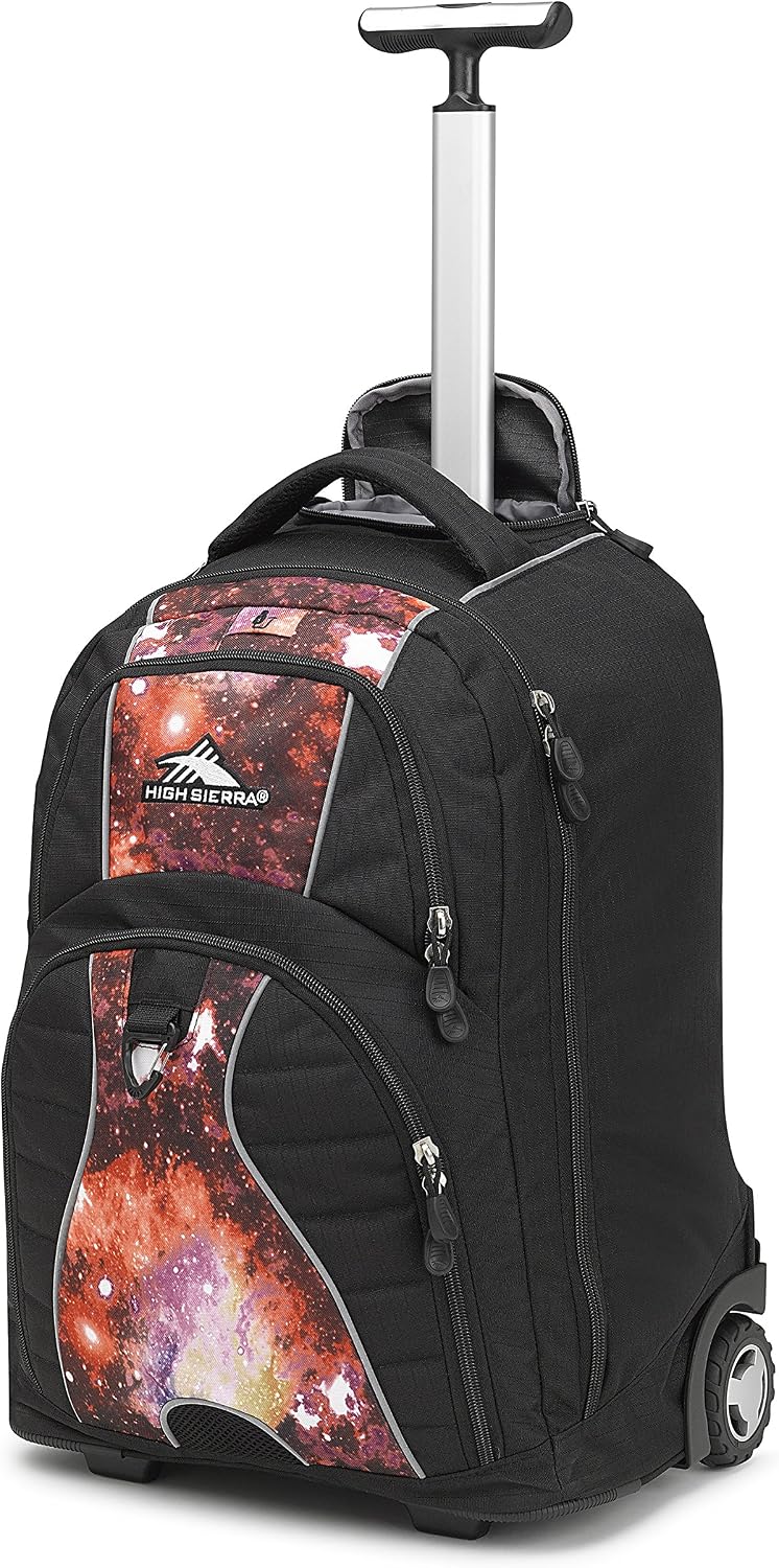 High Sierra Freewheel Wheeled Laptop Backpack, True Navy, 20.5 x 13.5 x 8-Inch