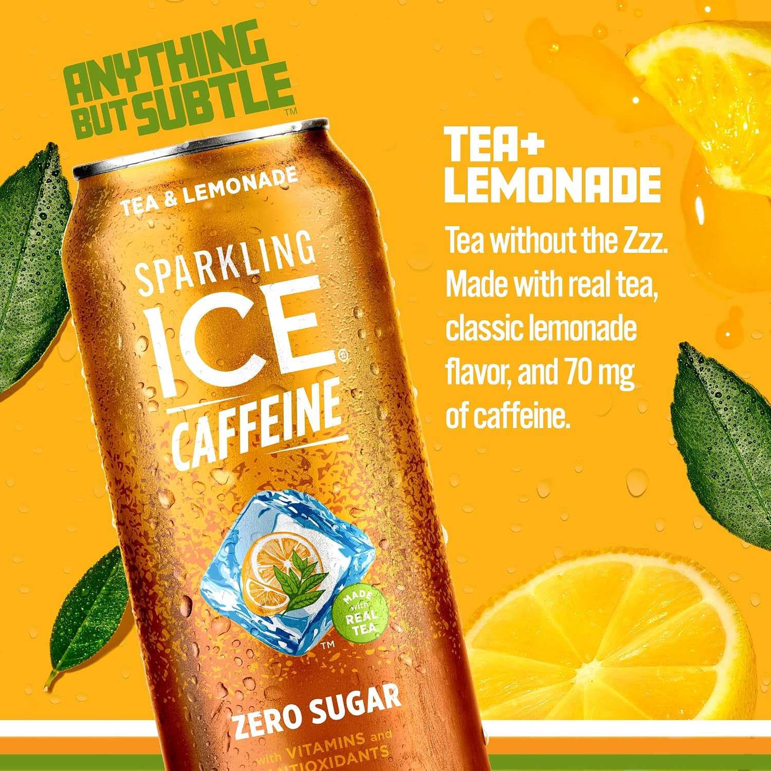 Sparkling Ice Caffeine Black Raspberry Sparkling Water with Caffeine, Zero Sugar, with Antioxidants and Vitamins,16 fl oz Cans (Pack Of 12)