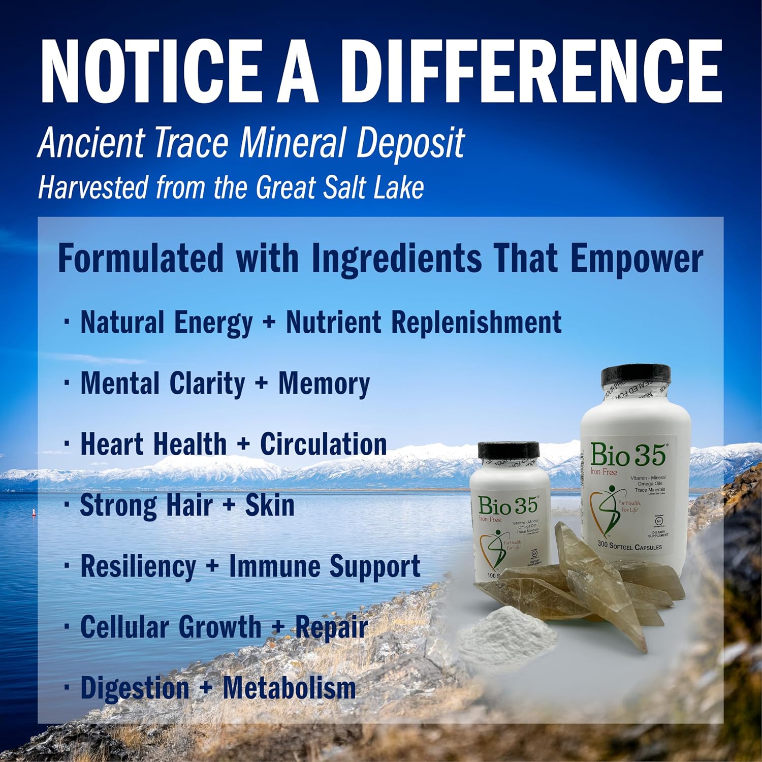 Bio35 / 300 sg Original, Gluten Free, Daily Multivitamin for Men & Women Wellness – Bio35 High Potency Softgel with Trace Minerals, Multi Vitamins for Immune Support, Digestion, & Energy,