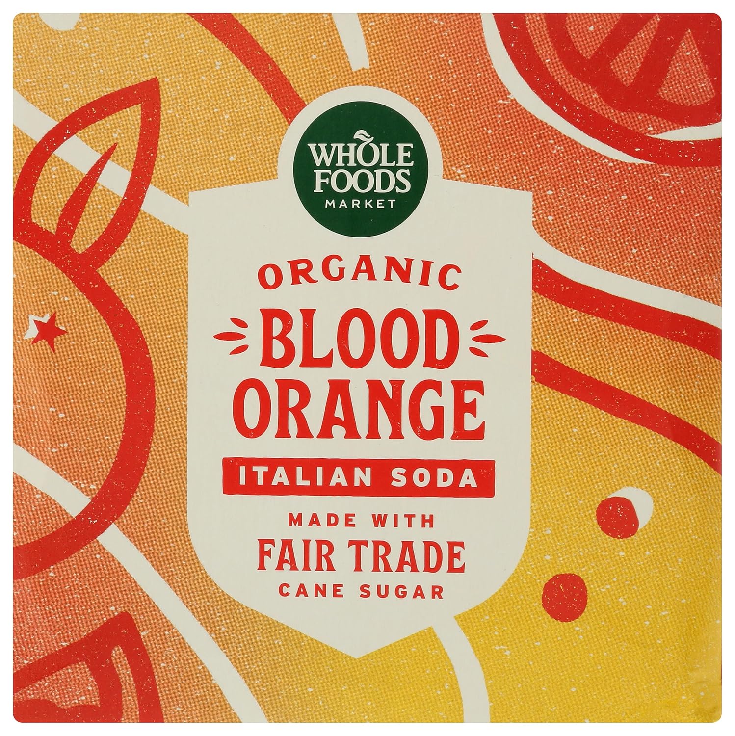 Whole Foods Market Blood Orange Italian Soda, 11.2 Fl Oz, 4 Pack | 4 Pack, Organic
