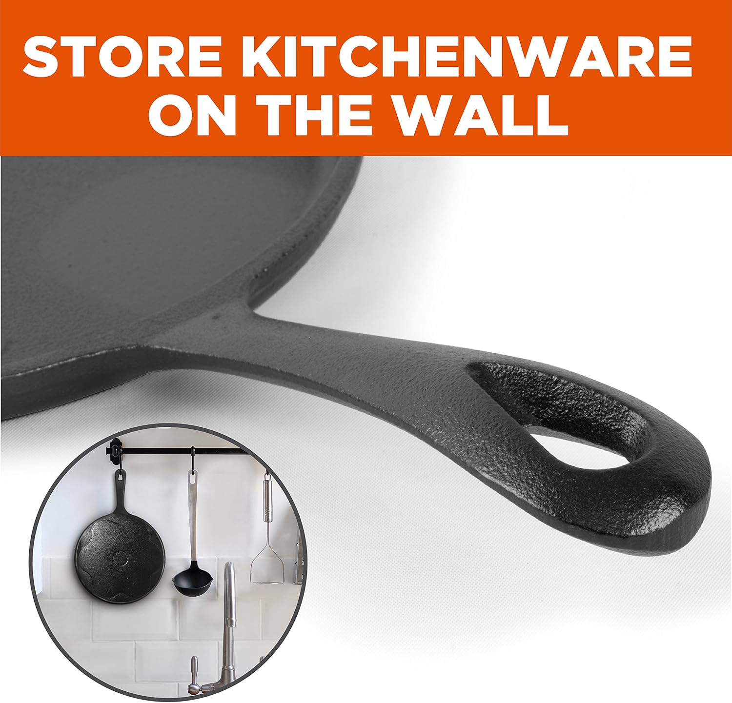Commercial CHEF 10.5-Inch Cast Iron Round Griddle, Pre-Seasoned, CHFL911