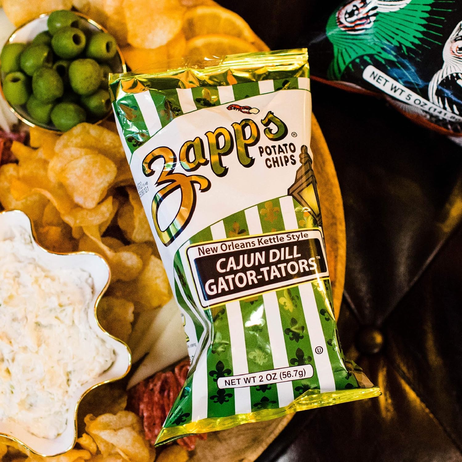 Zapp’s New Orleans Kettle-Style Potato Chips Hotter n Hot Jalapeno Flavor (2 oz Bags, 25 Count), Crunchy Chips with a Spicy Kick, Perfect On-The-Go, Gluten Free Snack