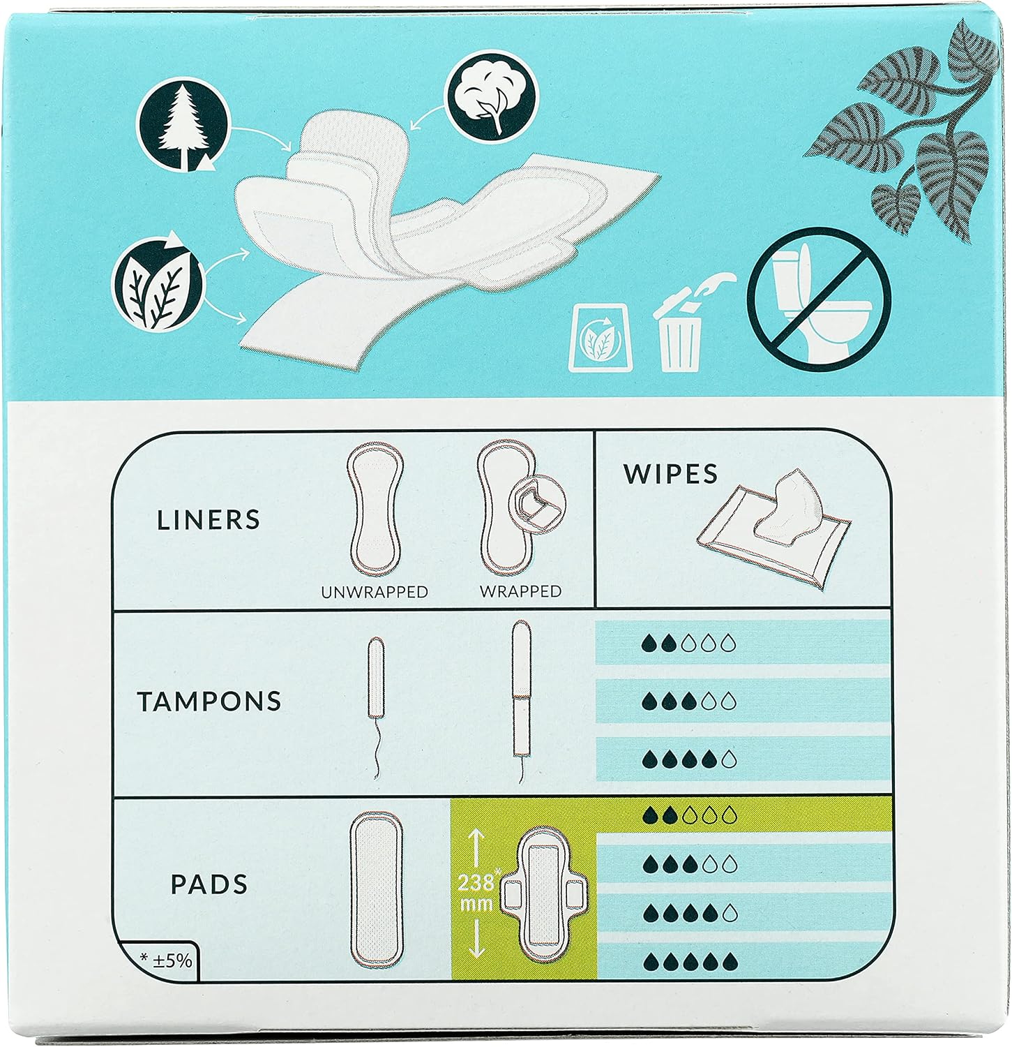 Natracare Cotton Natural Feminine Ultra Pads Regular With Wings By Natracare, 14 Ea, 14 Count