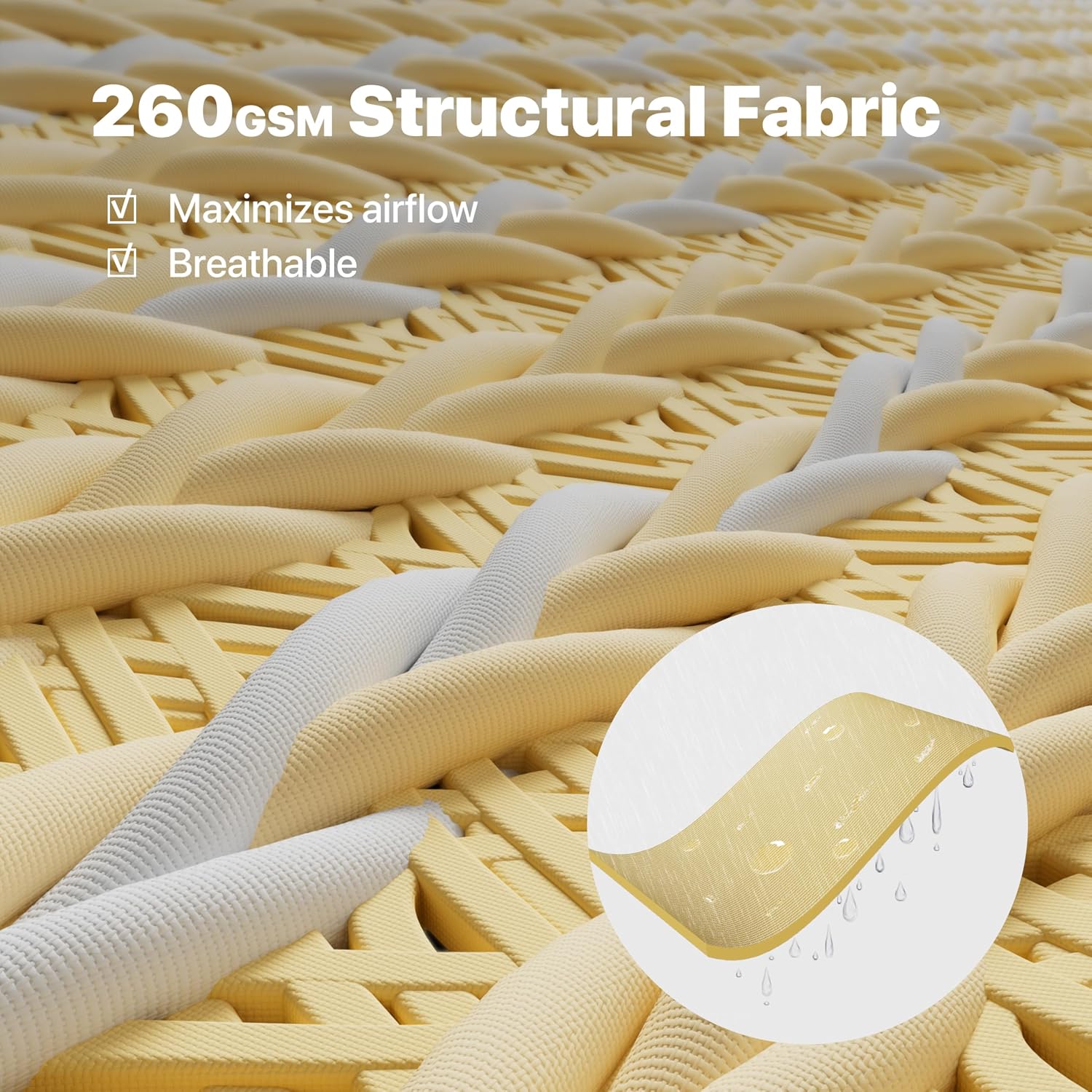 ColourTree Super Ring 20' x 24' Beige Square Sun Shade Sail, Commercial Grade UPF50 Canopy, Reinforced Corners & Edges