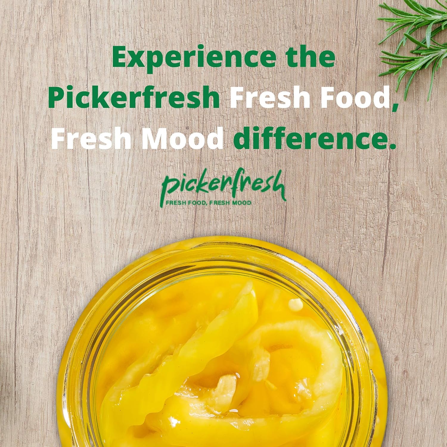 Pickerfresh Banana Peppers - Deli-sliced Pepper Rings - Medium Hot Deli Style Chili Pepper - Simple Ingredients - Non-GMO, Gluten Free